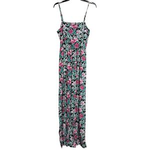 Lily Rose Floral Maxi Dress - Pink and Green